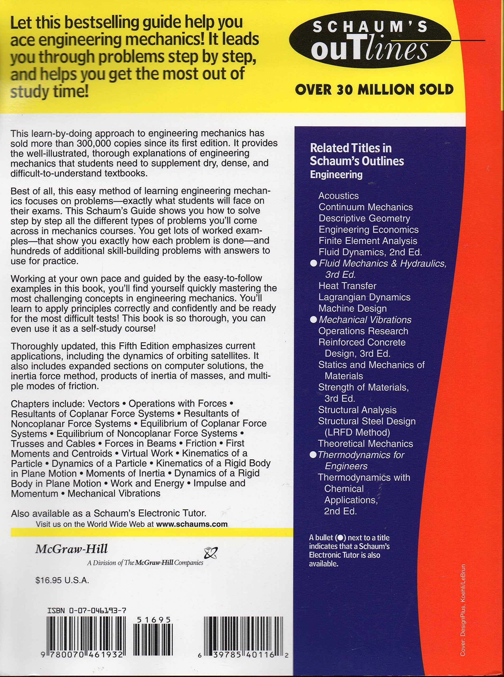 Schaum's Outline of Engineering Mechanics,Used