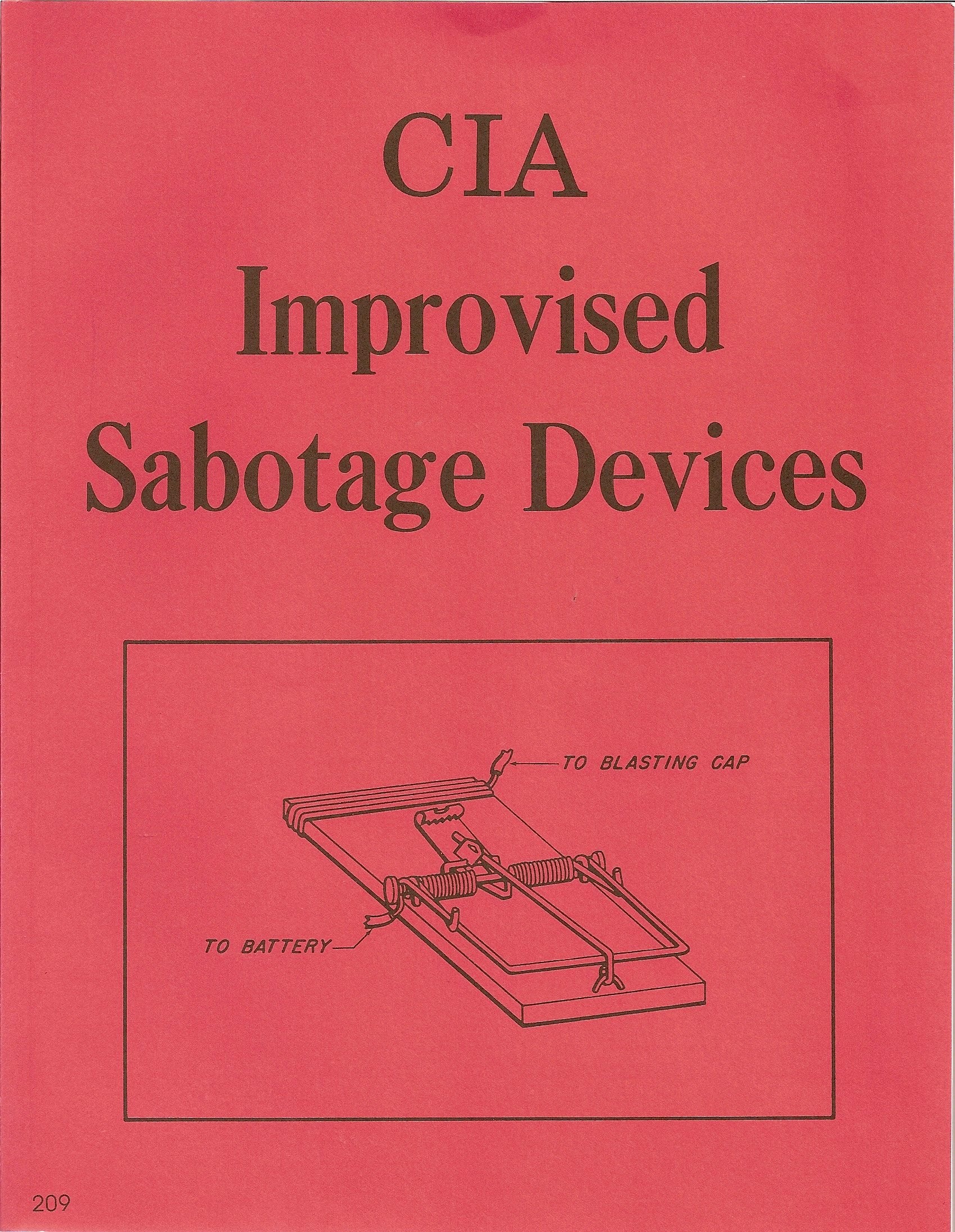 Cia Improvised Sabotage Devices,New