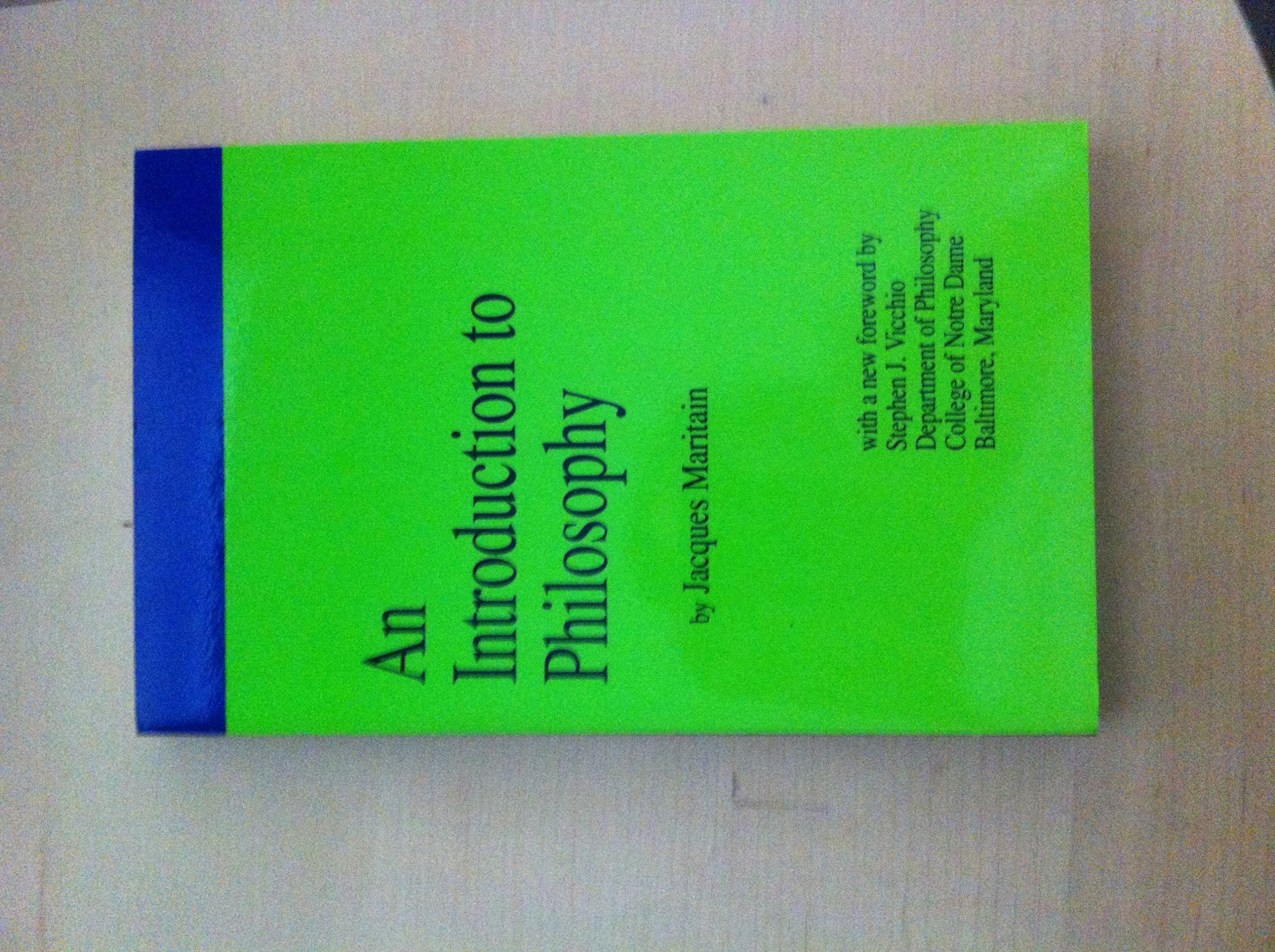 An Introduction to Philosophy (English and French Edition),Used