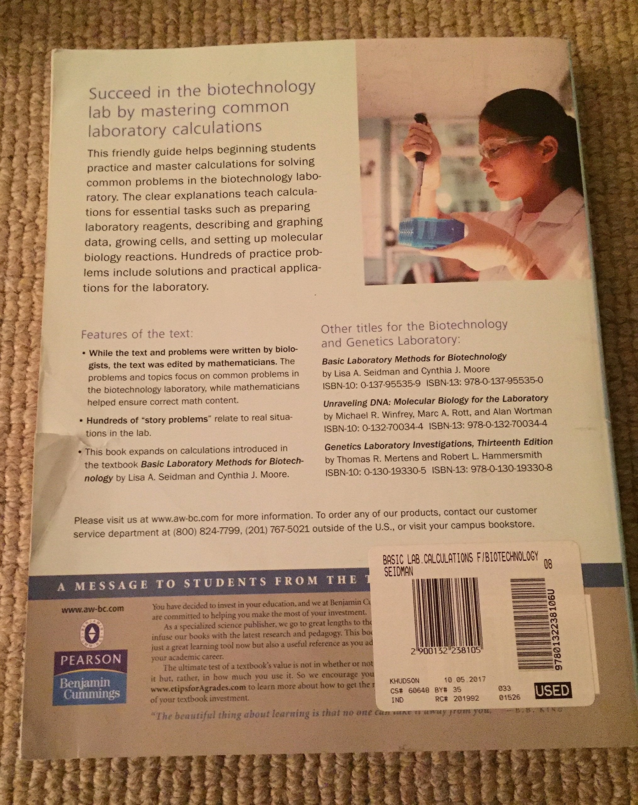 Basic Laboratory Calculations for Biotechnology,Used
