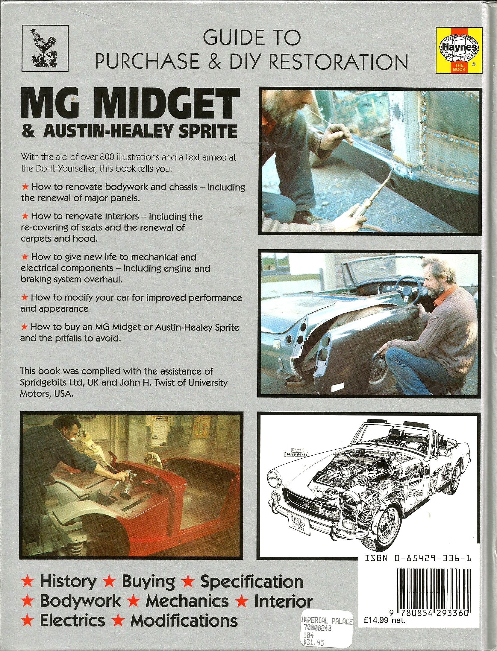 MG Midget & AustinHealey Sprite: Guide to purchase & D.I.Y. restoration (A Foulis motoring book),New