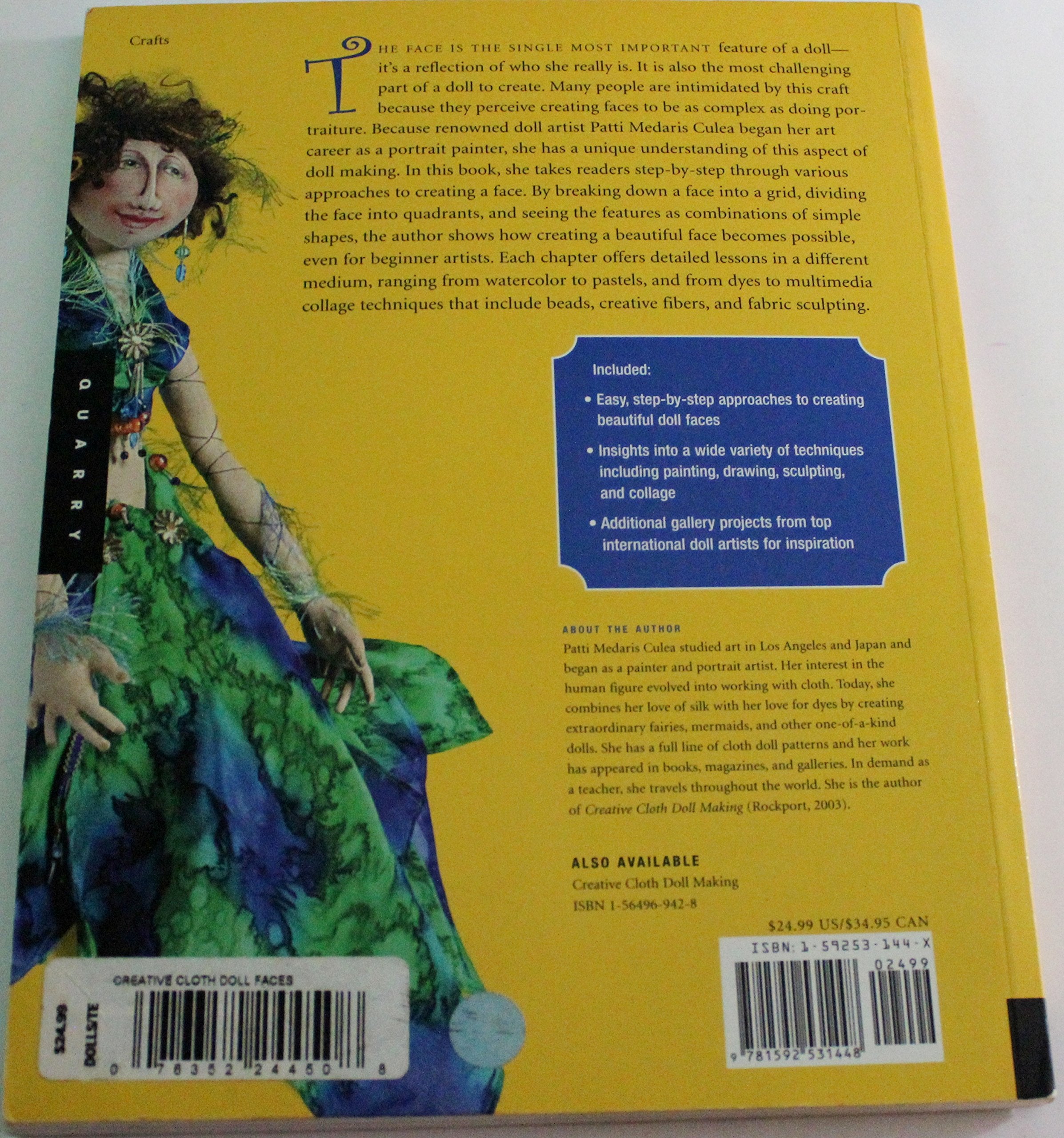 Creative Cloth Doll Faces: Using Paints, Pastels, Fibers, Beading, Collage, and Sculpting Techniques,New