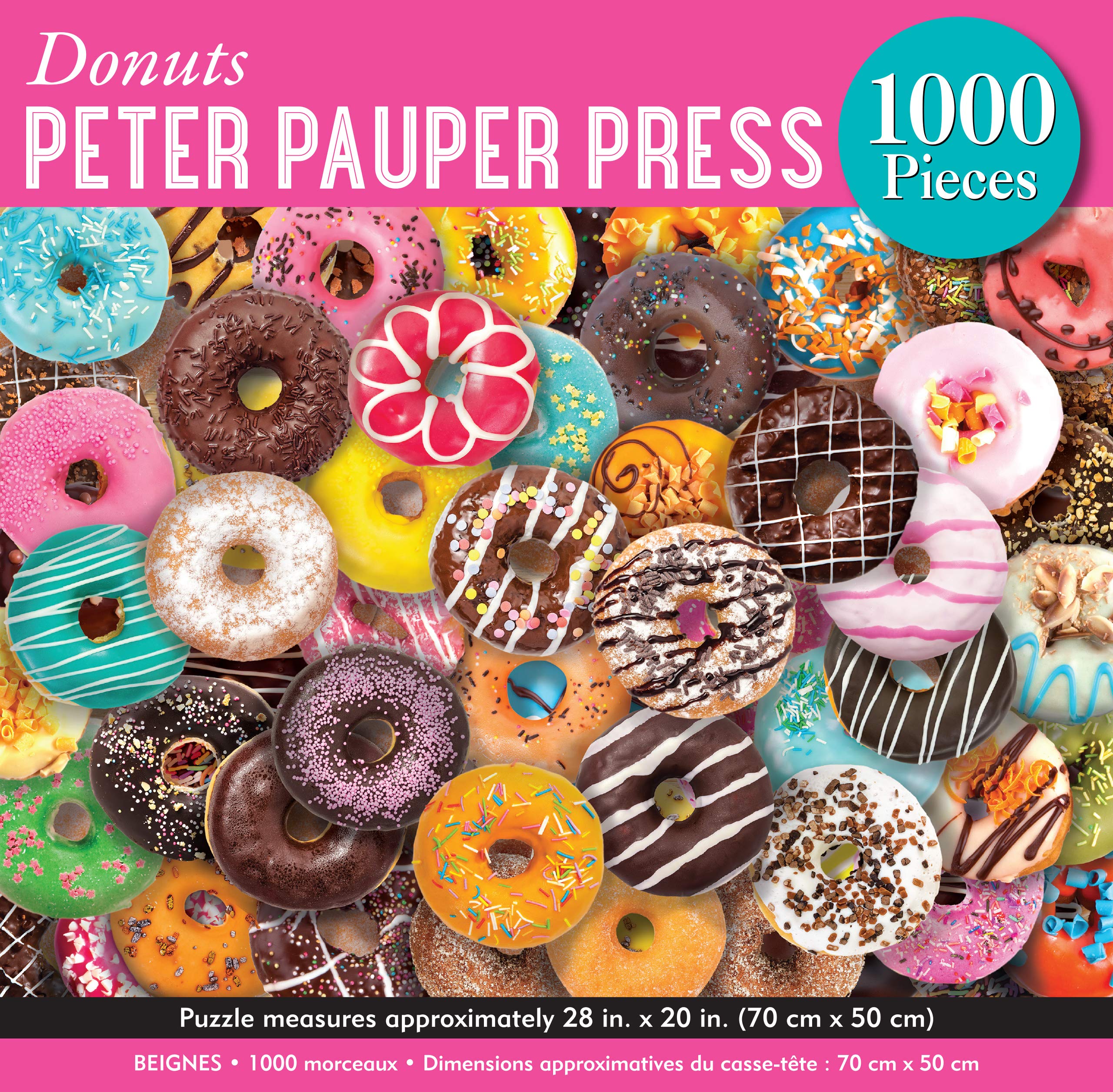 PETER PAUPER PRESS Donuts 1000 Piece Jigsaw Puzzle,Used