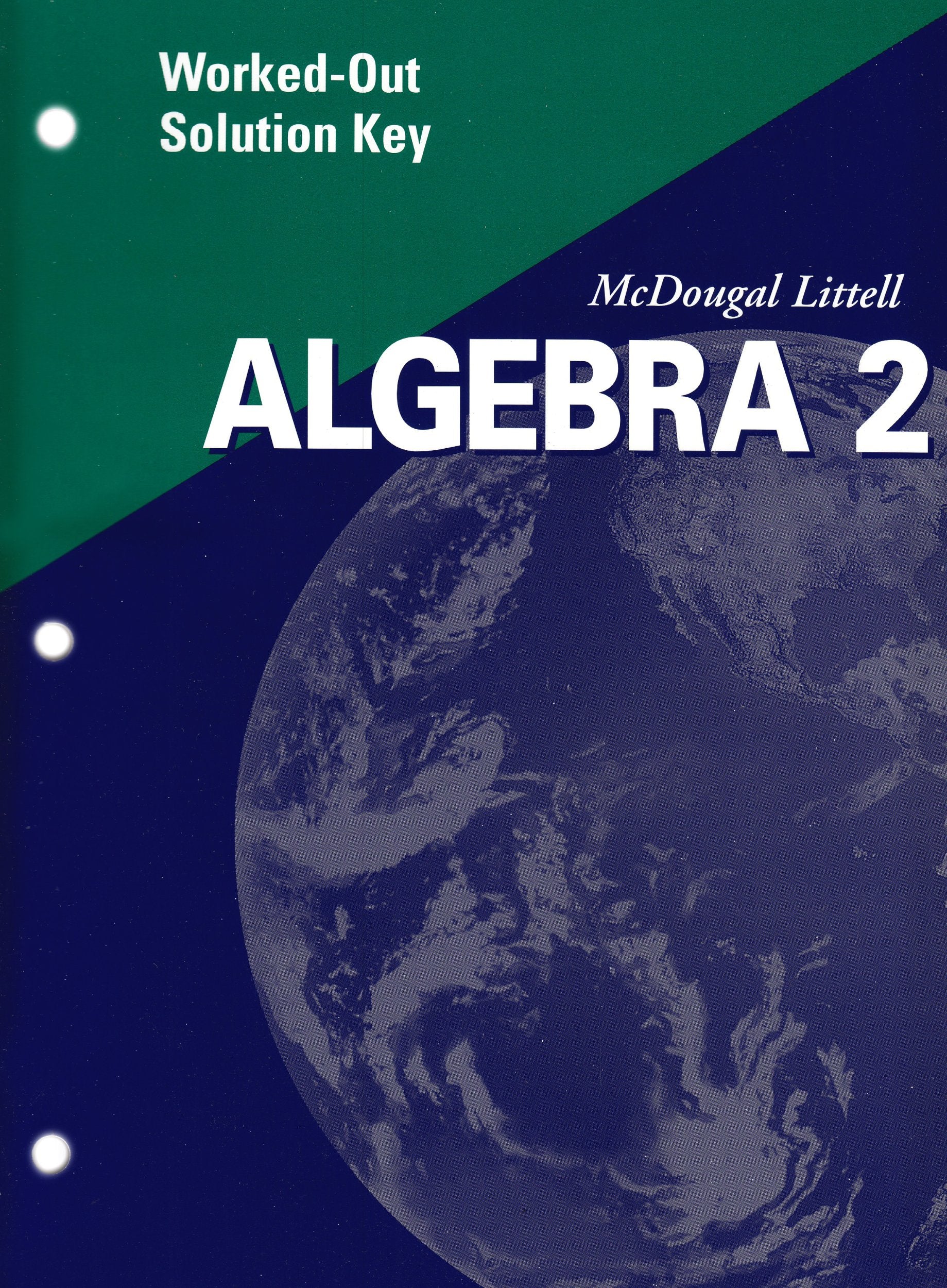Algebra 2 WorkedOut Solution Key 2001,Used
