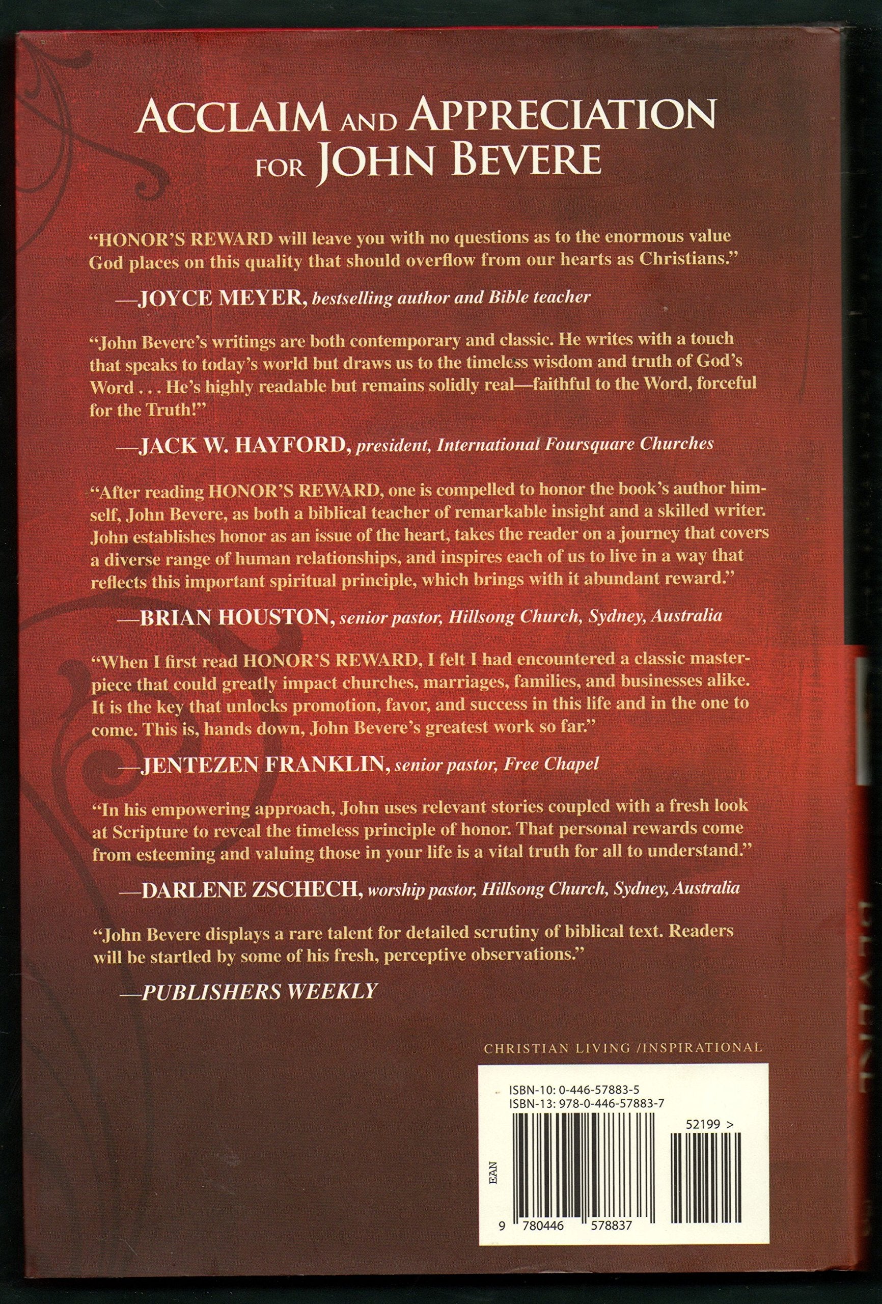 Honor's Reward: How to Attract God's Favor and Blessing,New