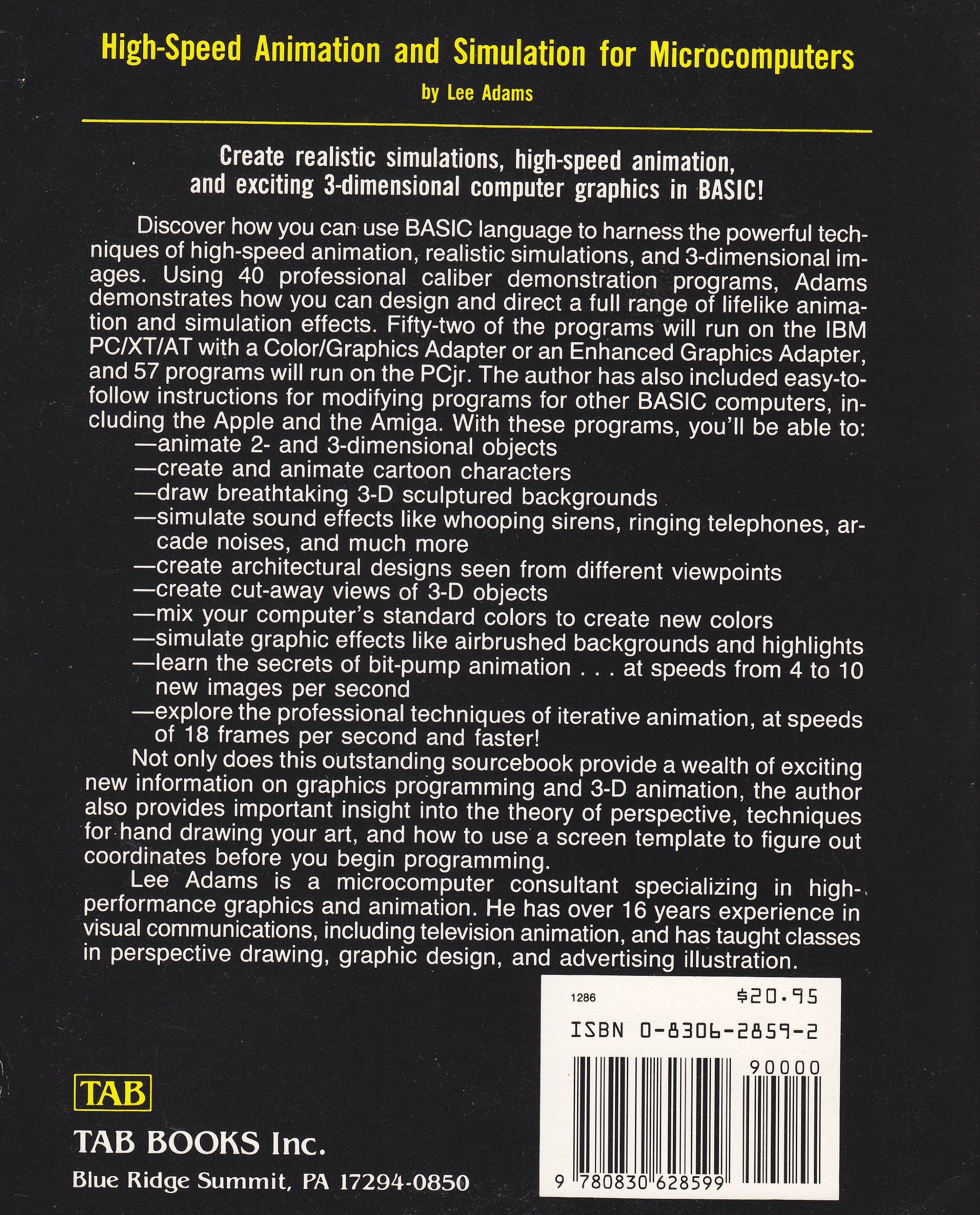 HighSpeed Animation and Simulation for Microcomputers,Used