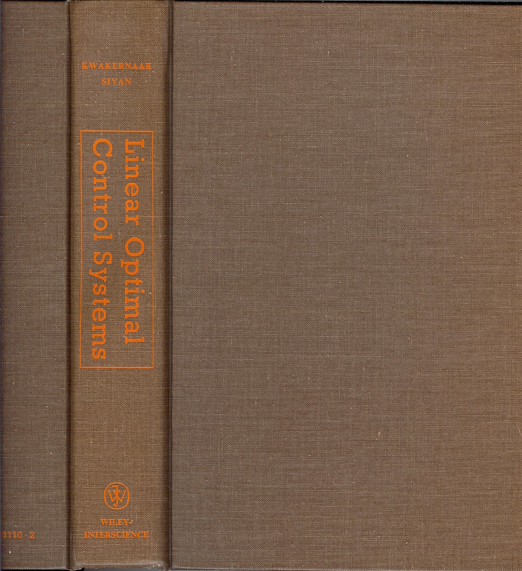 Linear Optimal Control Systems,New