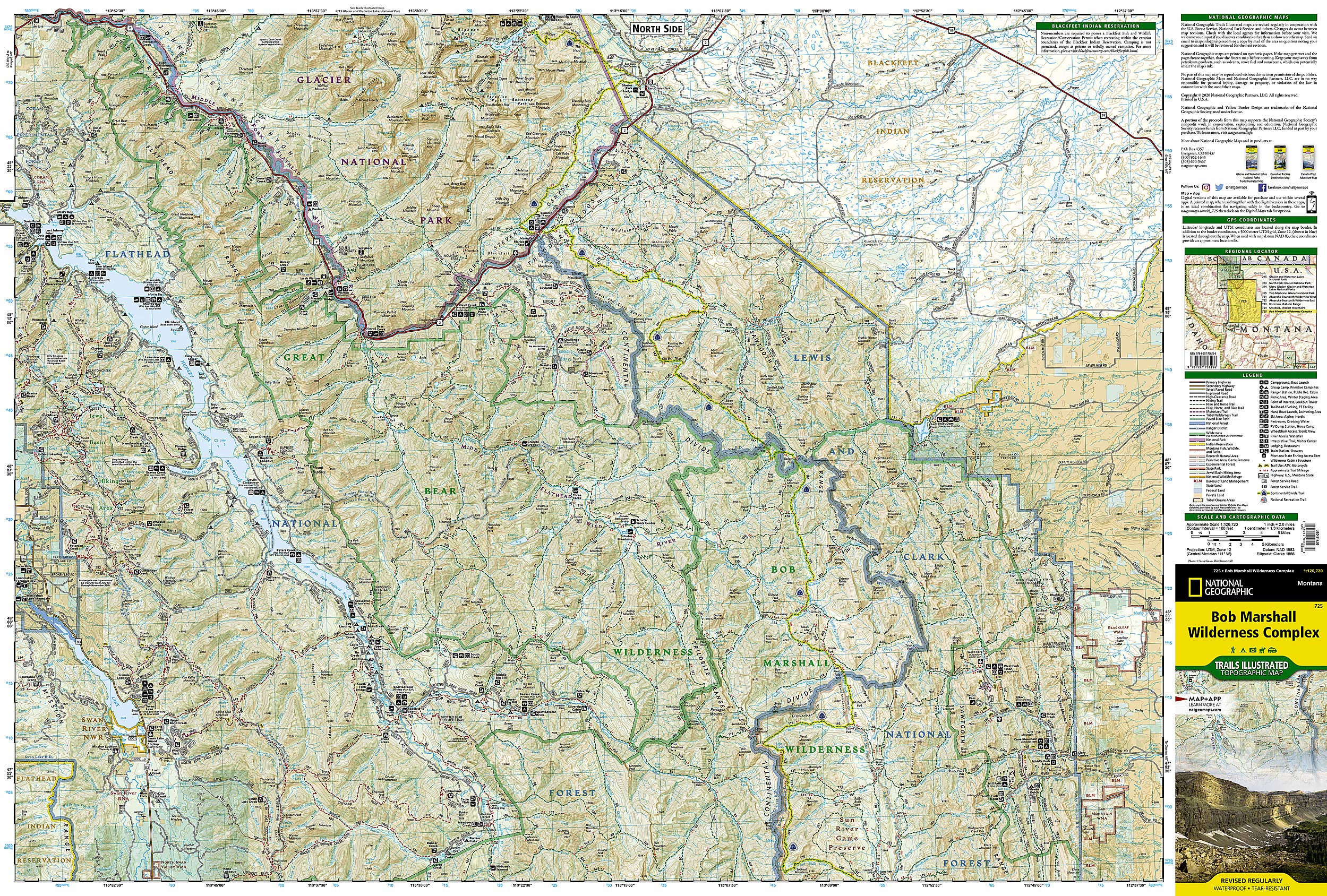 Bob Marshall Wilderness Map (National Geographic Trails Illustrated Map, 725),New