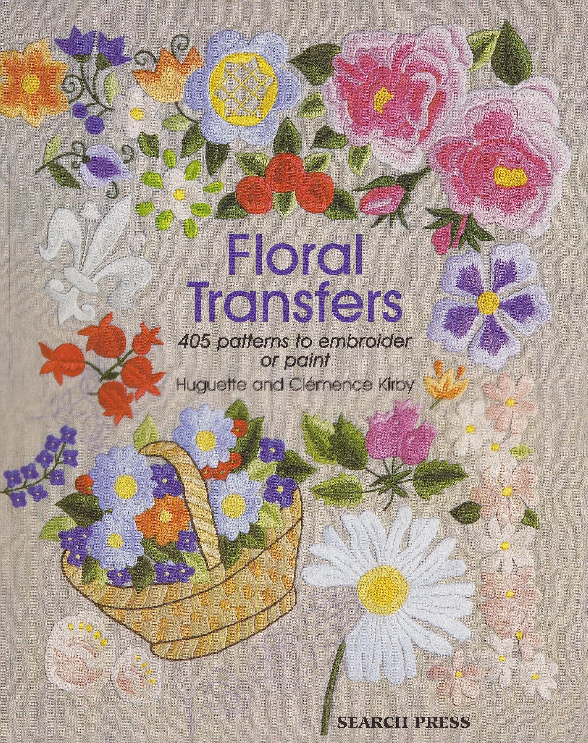 Floral Transfers: 405 Patterns to Embroider or Paint,Used