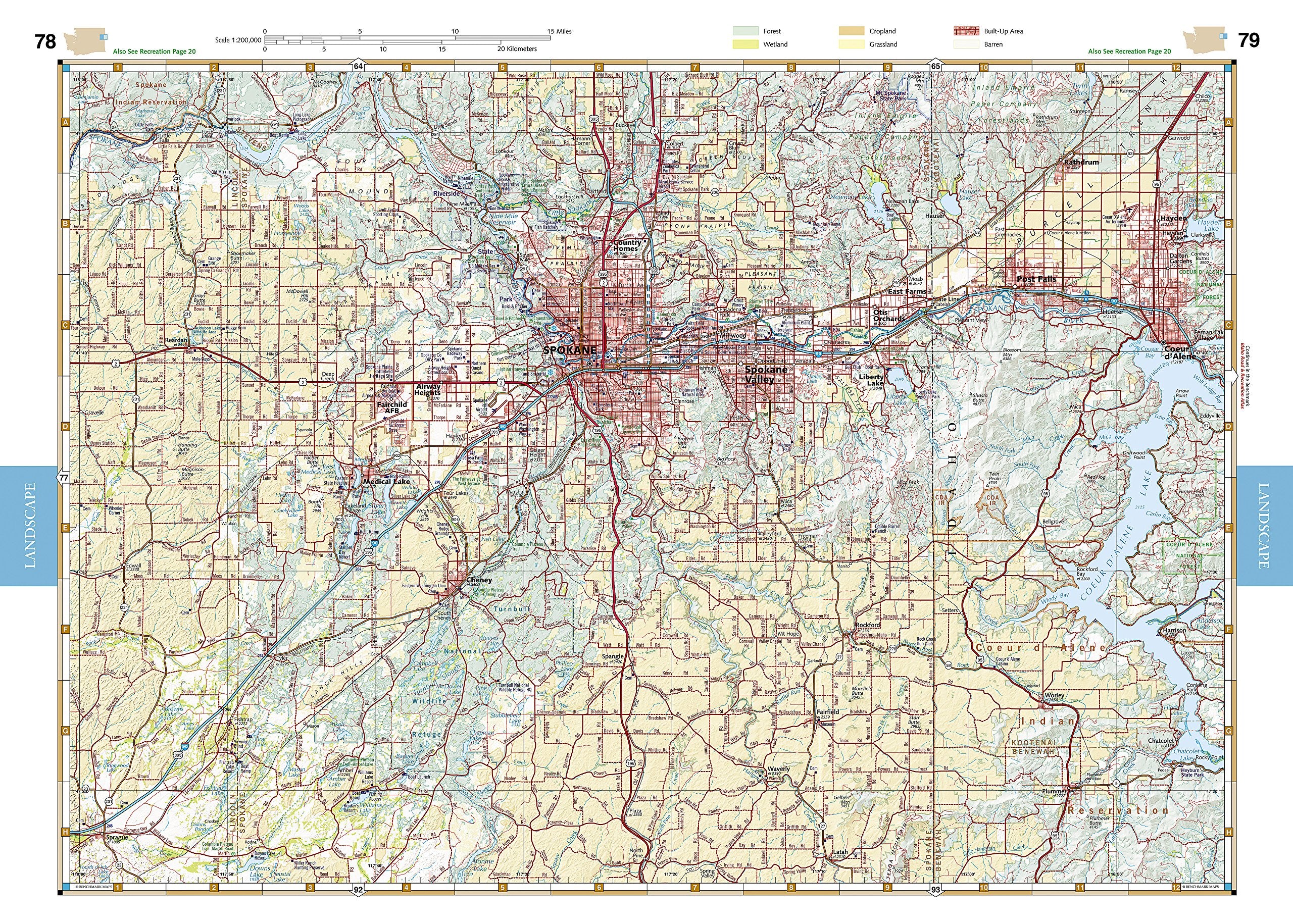 Washington Benchmark Road & Recreation Atlas,Used