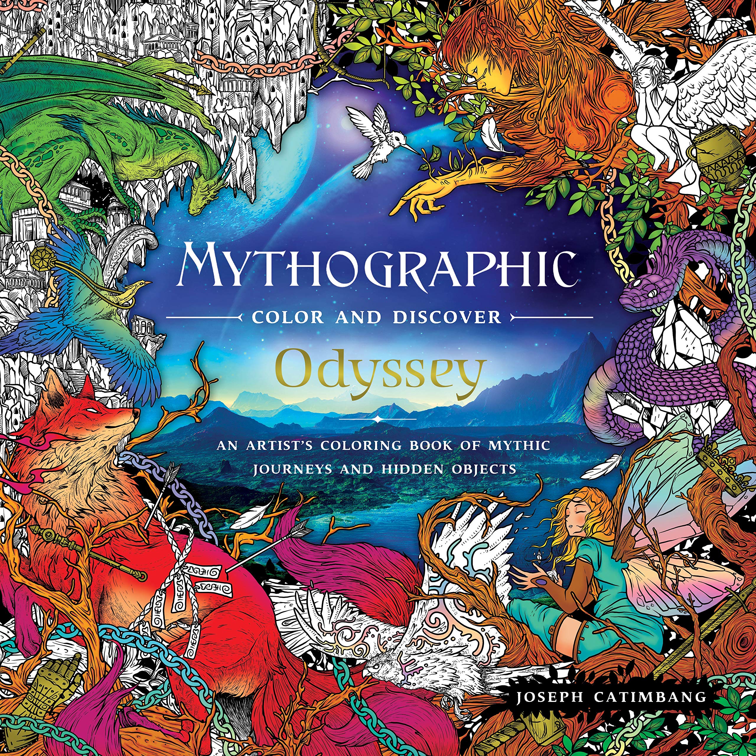 Mythographic Color and Discover: Odyssey: An Artist's Coloring Book of Mythic Journeys and Hidden Objects,Used