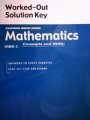 Mathematics: Concepts and Skills : WorkedOut Solution Key,Used