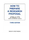 How to Prepare a Research Proposal: Guidelines for Funding and Dissertations in the Social and Behavioral Sciences,Used