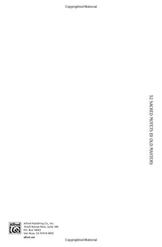 Sacred Motets (52) by Old Masters: SATB, a cappella (Latin Language Edition) (Kalmus Edition) (Latin Edition),Used
