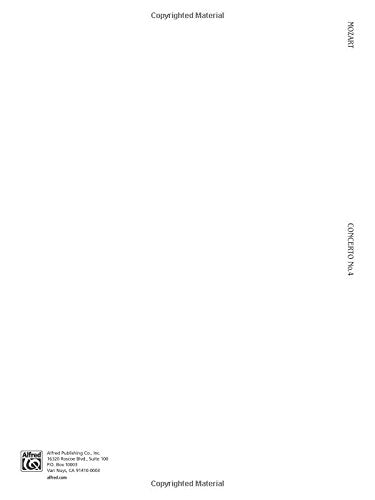 Violin Concerto No. 4, K. 218 (Kalmus Edition),Used