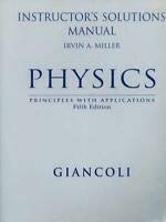 Physics: Principles with Applications, Instructor's Solutions Manual, 5th Edition,Used