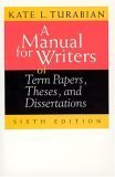 A Manual For Writers Of Term Papers, Theses, And Dissertations, 6Th Edition (Chicago Guides To Writing, Editing, And Publishing)-used