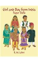 Girl and Boy from India Paper Dolls,Used