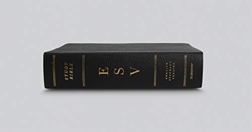 Esv Study Bible (Genuine Leather, Black)