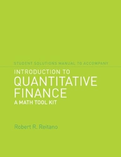 Introduction to Quantitative Finance: A Math Tool Kit,Used