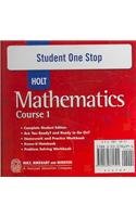 Student One Stop Holt Mathematics, Course 1,Used