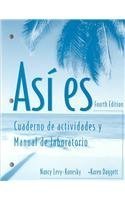 Asi Es: Cuaderno De Actividades Y Manual De Laboratorio,Used