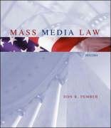 Mass Media Law, 2003 Edition, with Free Student CDROM,Used