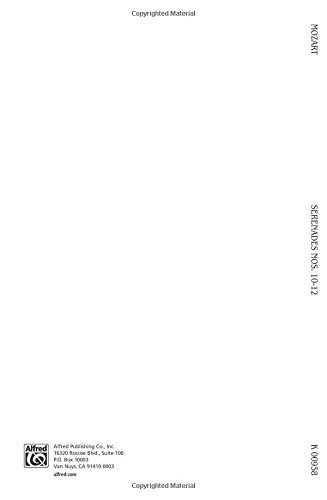 Serenades, K. 361, 375, 388: Miniature Score (Kalmus Edition),Used