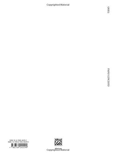 Piano Concerto in A Minor, Op. 16 (Kalmus Edition),Used