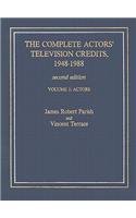 The Complete Actors' Television Credits, 19481988 Vol 1 Only (Volume 1),Used