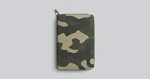 Crossway ESV Compact Bible - Canvas with Zipper, Camo Design, English Standard Version