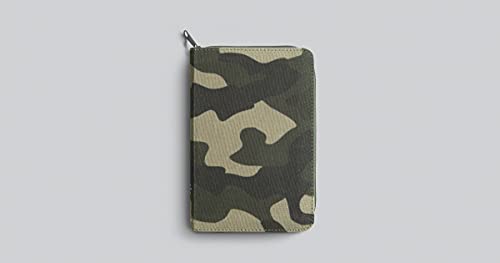Crossway ESV Compact Bible - Canvas with Zipper, Camo Design, English Standard Version