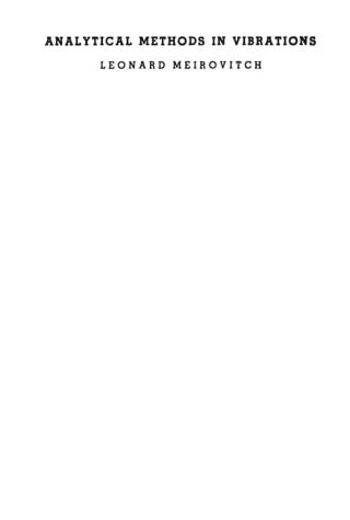 Analytical Methods in Vibrations,Used