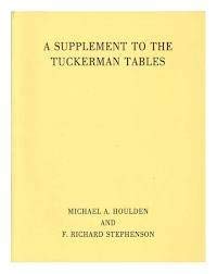 Supplement To The Tuckerman Tables (Memoirs Of The American Philosophical Society  Vol 170),Used