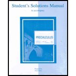 Student Solutions Manual to Accompany Precalculus: Functions And Graphs,Used