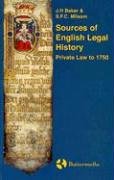Sources of English Legal History: Private Law to 1750,Used
