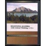 Beginning Algebra with Critical Thinking,Used