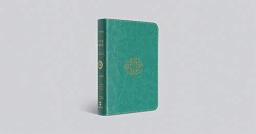ESV Large Print Compact Bible (TruTone, Teal, Bouquet Design),Used