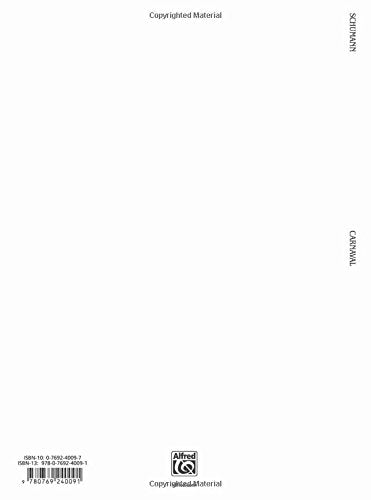 Carnaval (Scnes Mignonnes sur Quatre Notes), Op. 9 (Kalmus Edition),Used