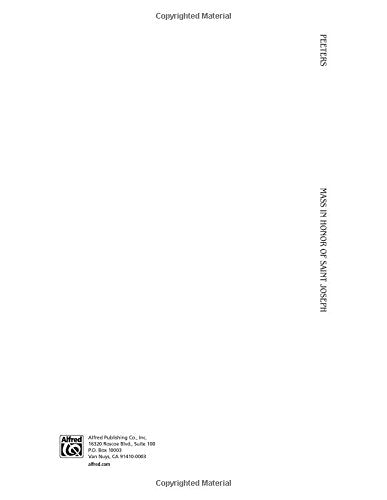 Mass in Honor of Saint Joseph, Op. 21: SATB (Latin Language Edition) (Kalmus Edition) (Latin Edition),Used