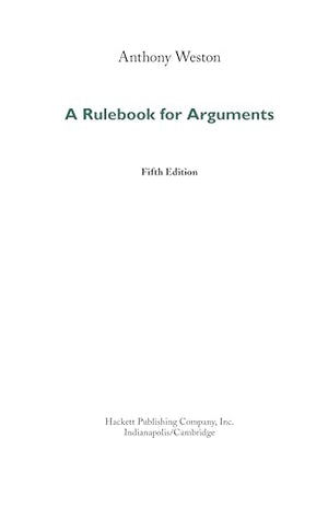 A Rulebook For Arguments,Used