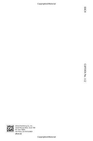 Cantata No. 112  The Lord Is My Shepherd (Der Herr ist mein getreuer Hirt): SATB with SATB Soli (Kalmus Edition),Used