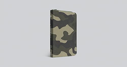 Crossway ESV Compact Bible - Canvas with Zipper, Camo Design, English Standard Version