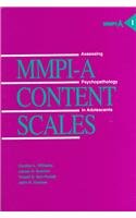 Mmpia Content Scales: Assessing Psychopathology In Adolescents (Volume 1) (Mmpia Monographs),New