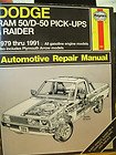 Chrysler mini pickups automotive repair manual (Haynes automotive repair manual series),Used