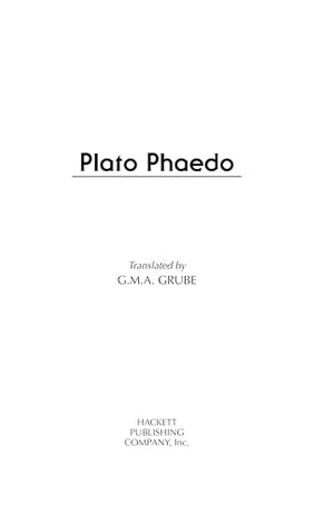 Phaedo (Hackett Classics),Used
