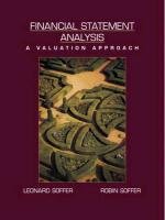 Financial Statement Analysis: A Valuation Approach,Used
