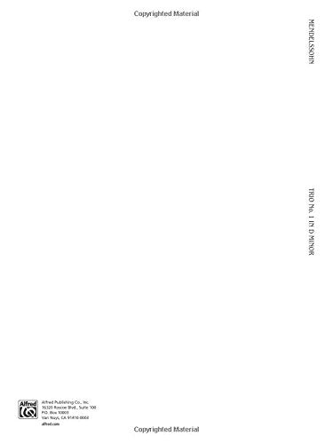 Trio in D Minor, Op. 49 (Kalmus Edition),Used