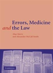 Errors, Medicine and the Law,Used