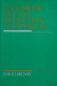 Handbook of cost reduction techniques (Advanced management skills),Used